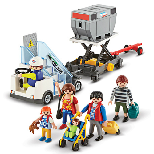 Playmobil Aircraft Stairs with Passengers and Cargo Smart Kids Toys
