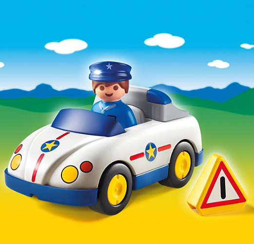 police car play doh