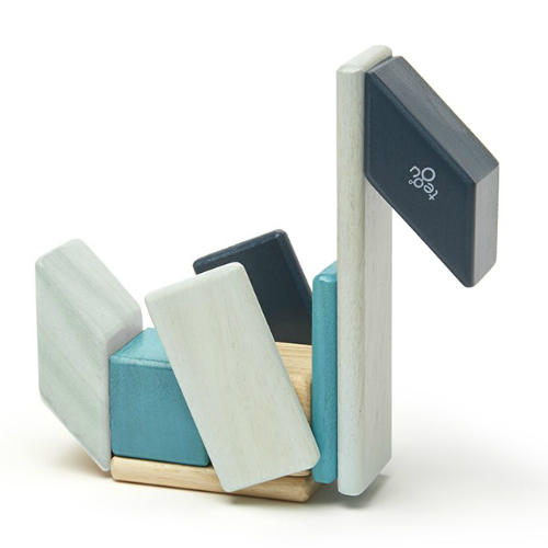 Tegu Magnetic Wooden Blocks 14 Piece Blues - Smart Kids Toys