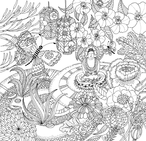 Zen Garden Adult Coloring Book - Smart Kids Toys