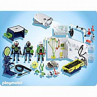 Playmobil Secret Agent Robo Gang Lab with Flashlight