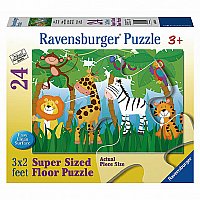 Jungle Party Floor Puzzle 24 pc