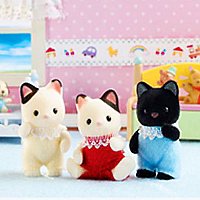 Calico Critters Tuxedo Cat Triplets