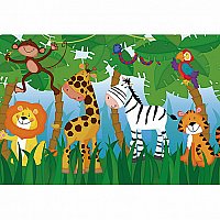 Jungle Party Floor Puzzle 24 pc