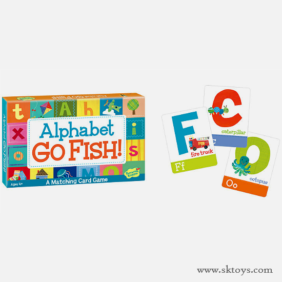 Alphabet go fish card game smart kids toys