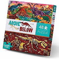 Above & Below Dinosaur World 48 PC Floor Puzzle