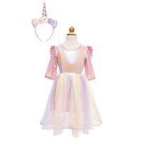 Alicorn Dress with  Wings and Headband - Size 3/4
