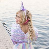 Alicorn Dress with  Wings and Headband - Size 3/4