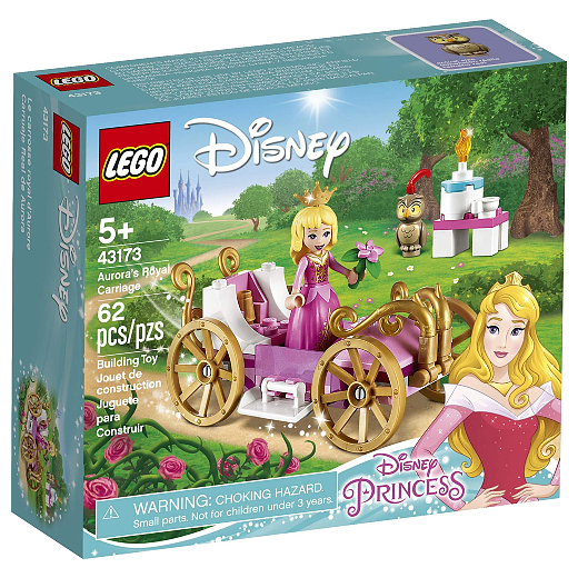 lego disney aurora's royal carriage princess building playset 43173