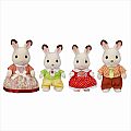 Calico Critters Chocolate Rabbit Family