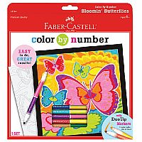 Color By Number Bloomin' Butterflies