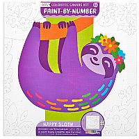 Colorific Canvas Paint by Number - Happy Sloth