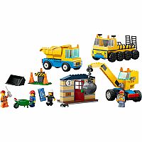 LEGO Construction Trucks and Wrecking Crane