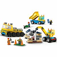 LEGO Construction Trucks and Wrecking Crane