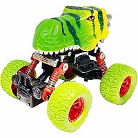 Crazy Truck! Pull-Back Dinosaur Truck - Green
