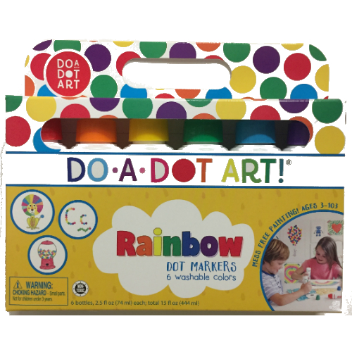 Do-A-Dot Art Washable Rainbow Dot Markers, 6 Colors
