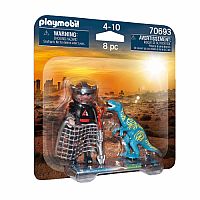 Playmobil Duopack Velociraptor With Dino Catcher