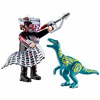 Playmobil Duopack Velociraptor With Dino Catcher