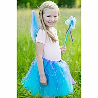 Fancy Flutter Skirt with Wings & Wand - Blue