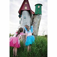 Fancy Flutter Skirt with Wings & Wand - Fuchsia