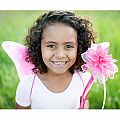 Fancy Flutter Skirt with Wings & Wand - Fuchsia