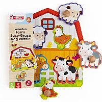 Wooden Farm Easy-Grasp Peg Puzzle