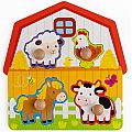 Wooden Farm Easy-Grasp Peg Puzzle