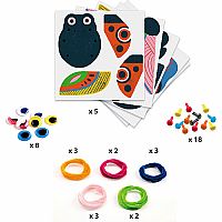 Djeco Fuzzy Bugs 3D Collage Kit