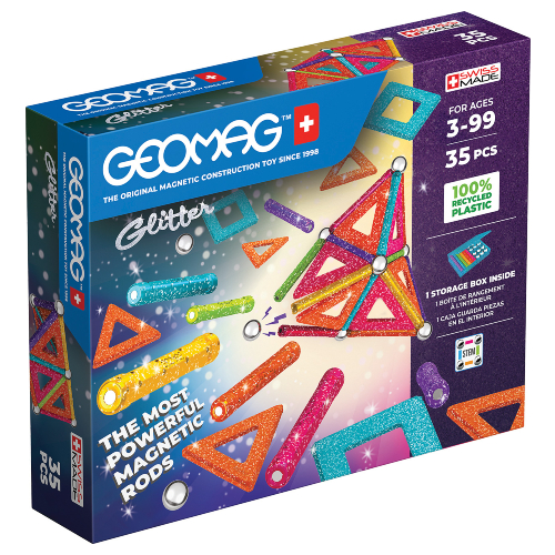 Geomag Glitter Panels Recycled 35 Piece Set - Smart Kids Toys