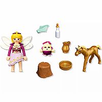 Playmobil Golden Unicorn Foal with Fairy