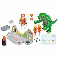 Playmobil Hero Battle Against Giant Lizard