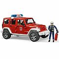 Bruder Jeep Rubicon Fire Rescue Vehicle with Fireman