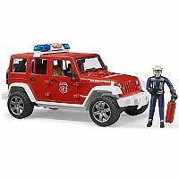 Bruder Jeep Rubicon Fire Rescue Vehicle with Fireman
