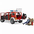 Bruder Jeep Rubicon Fire Rescue Vehicle with Fireman