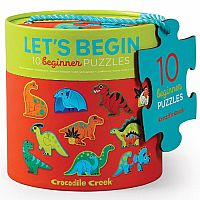 Let's Begin 10 Beginner Puzzles Dinosaur