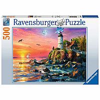 Lighthouse at Sunset 500 Pc Puzzle