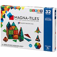 Magna-Tiles Clear Colors 32 PC Set
