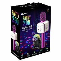 Party 2 Go Karaoke Mic & Disco Ball Combo Set