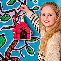 OOLY x Peanuts: Color-In Wooden Birdhouse Kit