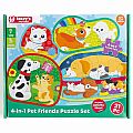 4-in-1 Pet Friends Puzzle Set