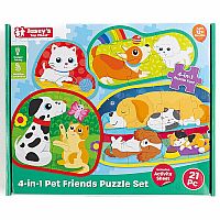 4-in-1 Pet Friends Puzzle Set