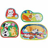 4-in-1 Pet Friends Puzzle Set