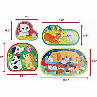 4-in-1 Pet Friends Puzzle Set