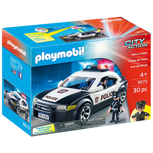 playmobil 6043 police van with lights and sound