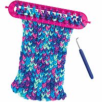 Quick Knit Button Scarf