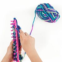 Quick Knit Button Scarf