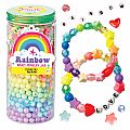 Rainbow Bead Jewelry Jar