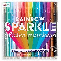 Rainbow Sparkle Glitter Markers