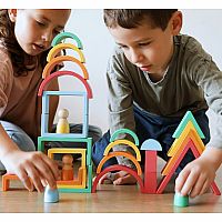Rainbow Wooden Blocks