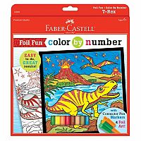 Color By Number T-Rex Foil Fun